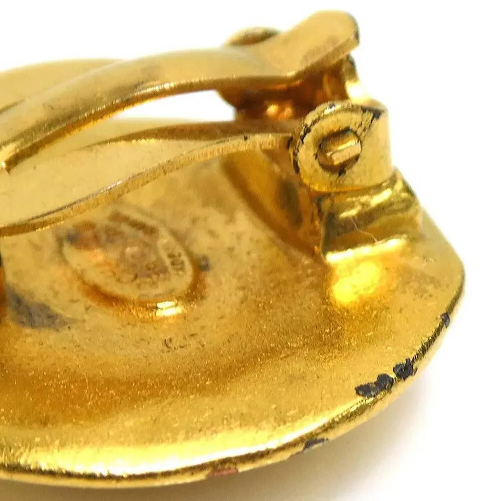 Chanel Cc Logo Clip-On Earrings Gold- #266447C58B